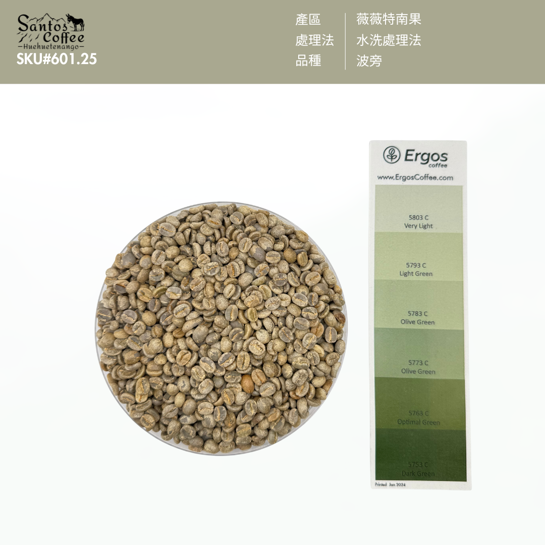 601.25 聖豆士咖啡 Santos Coffee・波旁・水洗處理法・薇薇特南果(瓜地馬拉商業豆)