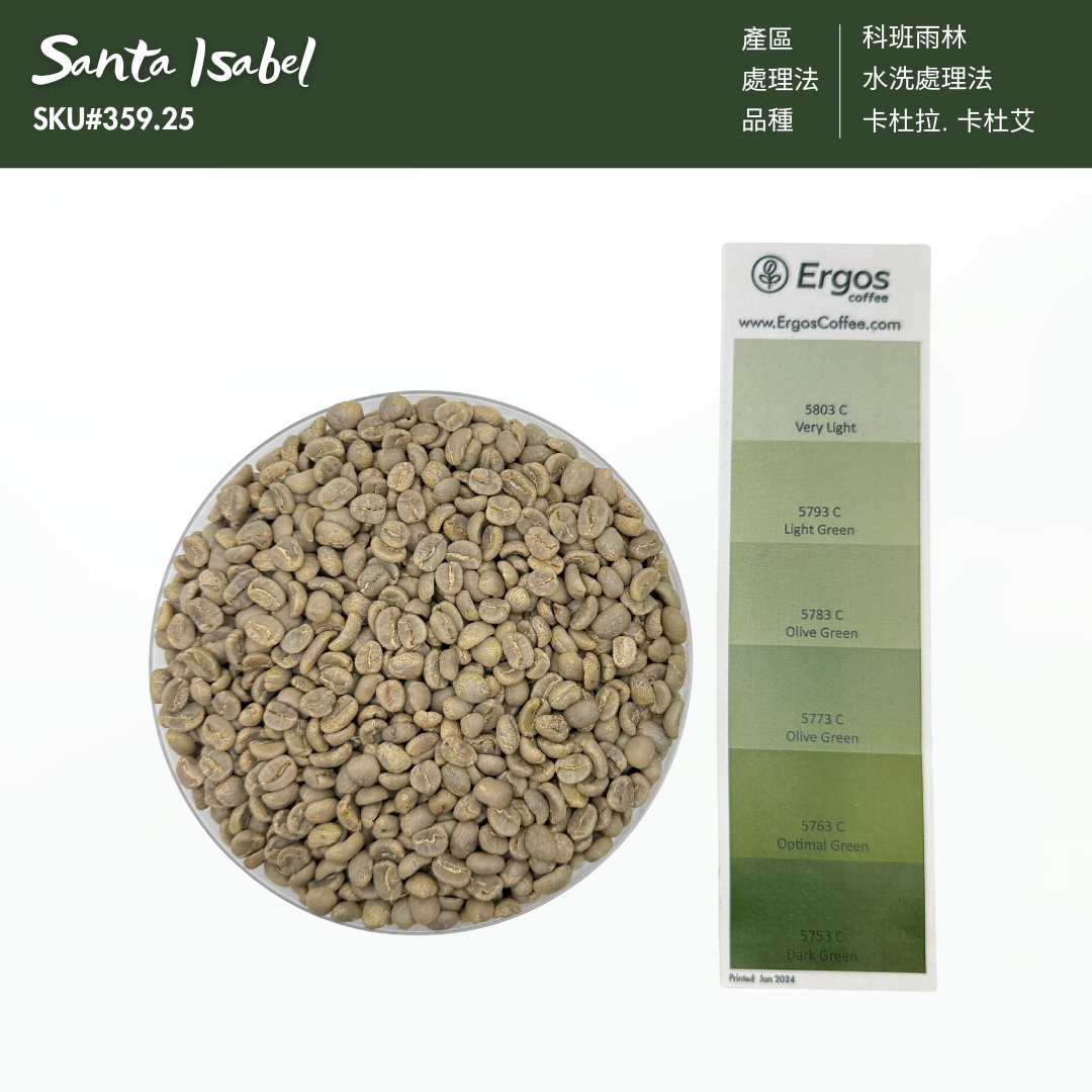 359.25 聖伊莎貝爾莊園 Finca Santa Isabel．卡杜拉、卡杜艾．水洗處理法．科班雨林