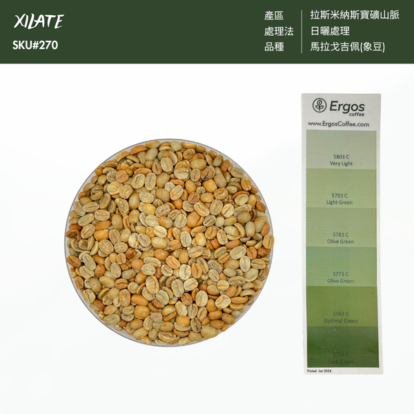 270 希雅莊園 Xilate Farm - 拉斯米納斯寶礦山脈．馬拉戈吉佩(象豆)．日曬處理法 ☀️